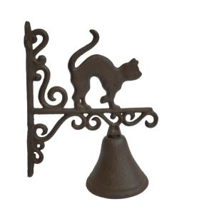 Cloche de jardin de porte ancienne chat fonte marron 18.5 x…