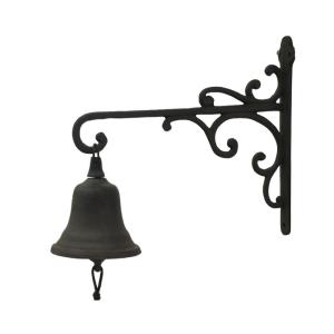 Cloche de jardin de porte ancienne en fonte marron 29 x 26…