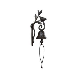 Cloche oiseau fonte marron