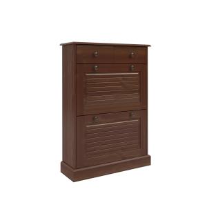 Coffre à chaussures avec 2 portes battantes 1 tiroir en pin…