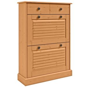 Coffre à chaussures avec 2 portes battantes 1 tiroir en pin…