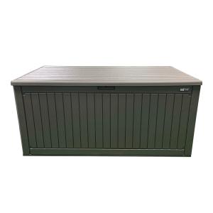 Coffre de jardin en plastique, 1000 litres, marron