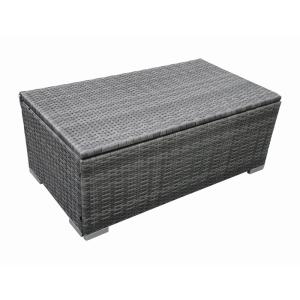 Coffre de jardin polyrotin, acier gris