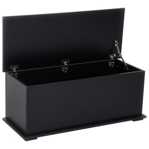 Coffre de rangement 100l panneaux particules noir
