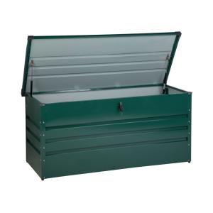 Coffre de rangement 132 cm 62 cm vert foncé