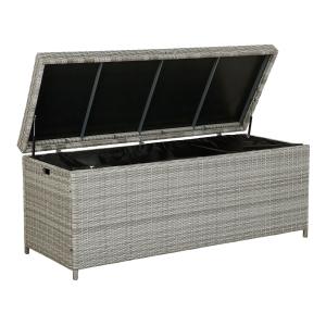 Coffre de rangement 158 cm 63 cm gris