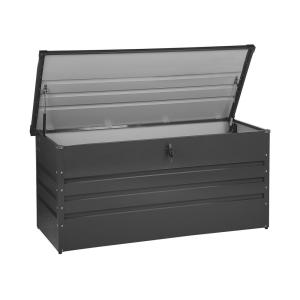 Coffre de rangement métal 132 cm 62 cm gris graphite
