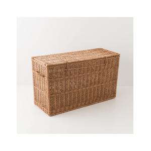 Coffre en osier brun H60