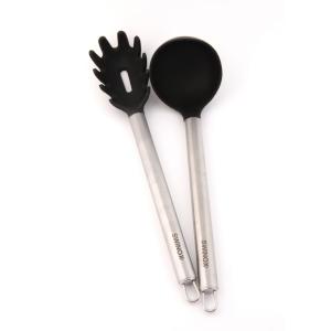 Coffret 2 pièces noir - 1 louche   cuillère à pâtes