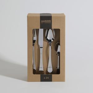 Coffret 24 couverts en inox argenté