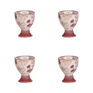 Coffret 4 coquetiers   multicolores en grès