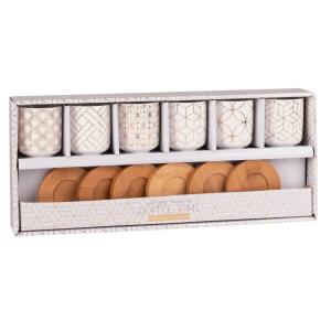 Coffret 6 tasses et soucoupes en porcelaine SONATE