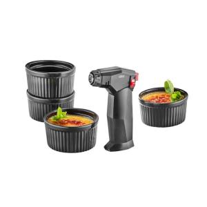 Coffret à crème brûlée Grès Noir 13x9x4 cm