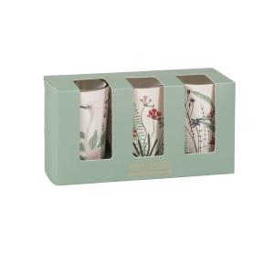 Coffret bougies lumignons parfumées (x3) en verre blanc, ve…