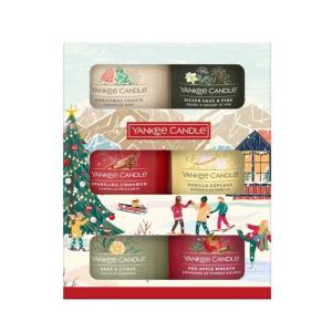 Coffret cadeau 6 mini bougies multicolore en cire