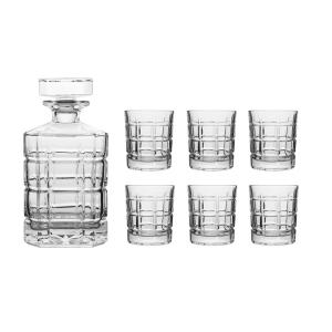 Coffret carafe avec 6 verres   transparents