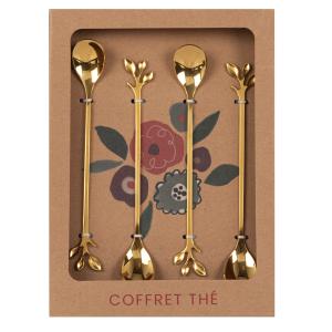 Coffret cuillères (x4) en inox doré