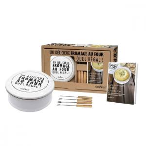 Coffret cuiseur de fromage au four en acier blanc