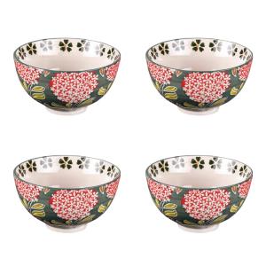 Coffret de 4 coupelles 11 cm  vertes en grès