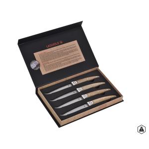 Coffret de 4 couteaux à steak en bois de hêtre