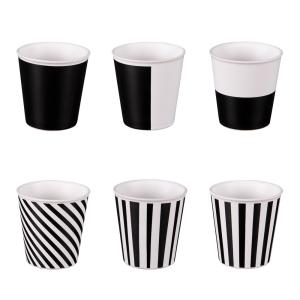 Coffret de 6 gobelets   18 cl noir en porcelaine