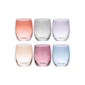 Coffret de 6 gobelets   30 cl multicolores en cristallin