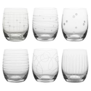 Coffret de 6 gobelets Graphik 30 cl transparents / cristal…