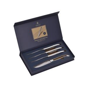 Coffret de couteaux en métal x 4 laguiole héritage