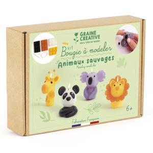 Coffret DIY bougies à modeler Animaux sauvages