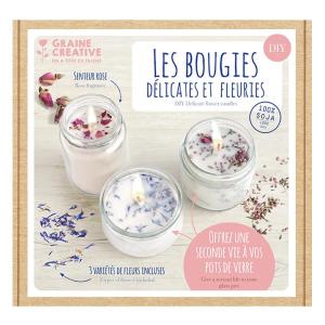 Coffret DIY faire des bougies délicates et fleuries