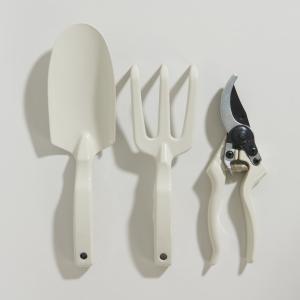 Coffret outils de jardinage en aluminium blanc