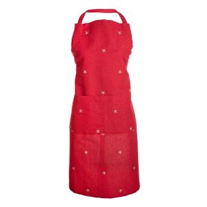 Coffret tablier de Noël en coton et lurex doré broderies ét…