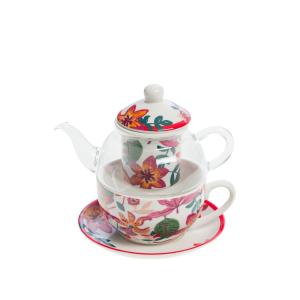 Coffret Théière    multicolores en porcelaine