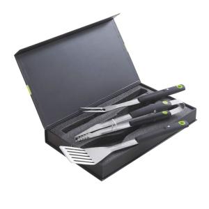 Coffret ustensiles de barbecue en inox aimanté
