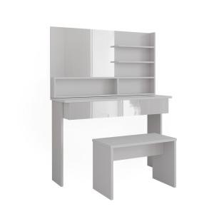 Coiffeuse avec banc, Blanc 120 x 83.5cm