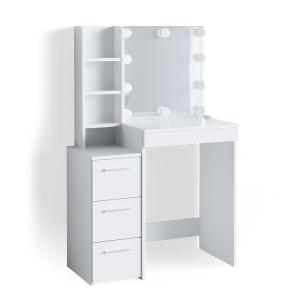 Coiffeuse avec éclairage LED Blanc 80x127.4cm