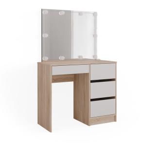 Coiffeuse avec éclairage LED, Sonoma 90 x 75cm