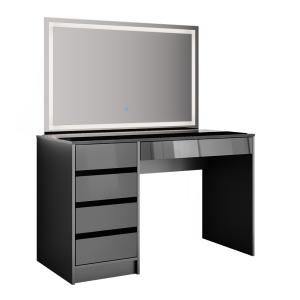 Coiffeuse avec miroir LED, Anthracite 120 x 75cm