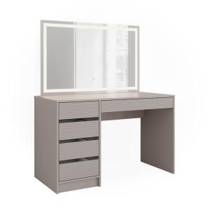 Coiffeuse avec miroir LED, Cachemire 120 x 75 cm