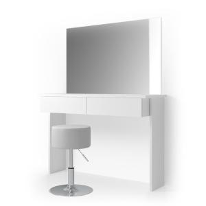 Coiffeuse avec tabouret, Blanc 120 x 83cm