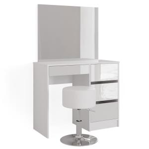 Coiffeuse avec tabouret, Blanc 90 x 75cm