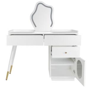 Coiffeuse blanche avec LED 100 x 40 x 75 cm