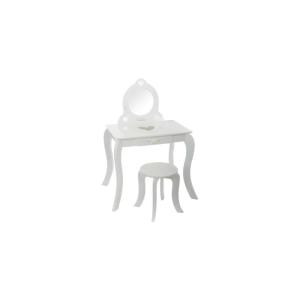 Coiffeuse et tabouret blanc 91x71,5x50,5cm