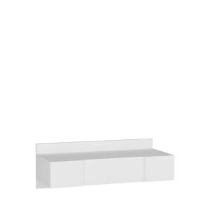 Coiffeuse murale 3 portes avec miroir intégré L100cm - Blan…