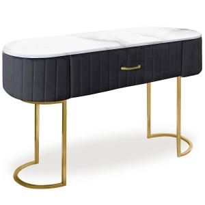 Coiffeuse paloma 1 tiroir velours noir