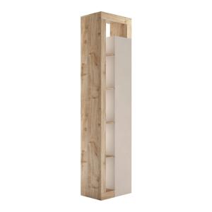 Colonne  1 porte beige laqué et aspect bois finition cadiz