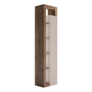 Colonne 1 porte beige laqué et aspect bois mercure