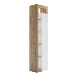 Colonne  1 porte blanc laqué et aspect bois finition cadiz