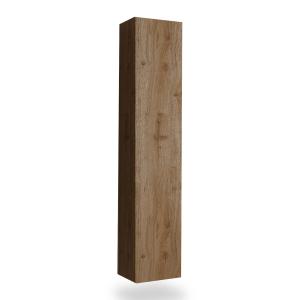 Colonne de salle de bain 1 porte bois, blanc