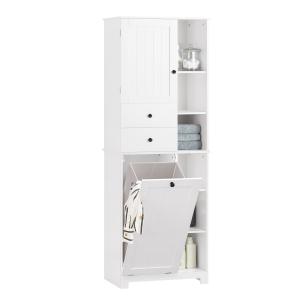 Colonne de salle de bain avec 2 portes et 2 tiroirs effet b…
